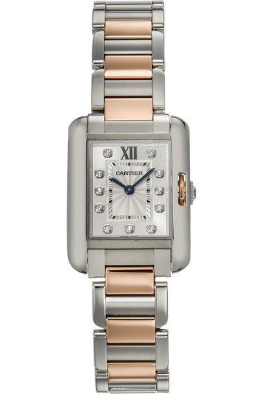 Tank Anglaise Rose Gold and Stainless Steel Quartz
