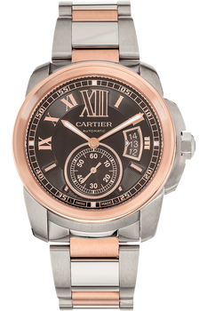 Calibre de Cartier Rose Gold and Stainless Steel Automatic