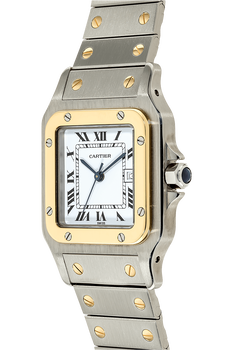 Santos Galbee Yellow Gold and Stainless Steel Automatic