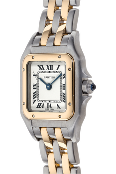 Panth&egrave;re Yellow Gold and Stainless Steel Quartz