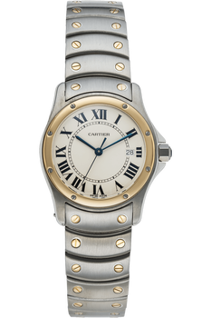 Santos Ronde Yellow Gold and Stainless Steel Quartz