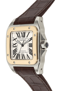 Santos 100 Yellow Gold and Stainless Steel Automatic