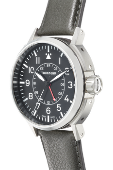 TNY 44mm Aviator GMT in Stainless Steel