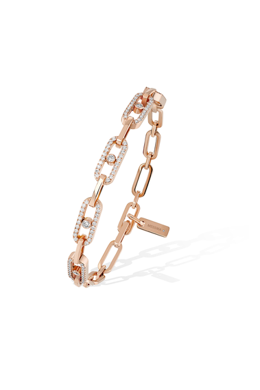 Move Uno multi-diamond bracelet&nbsp;in pink gold