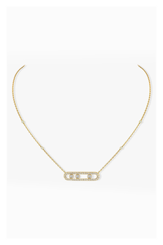 Move Classique Pav&eacute; Pendant in Yellow Gold