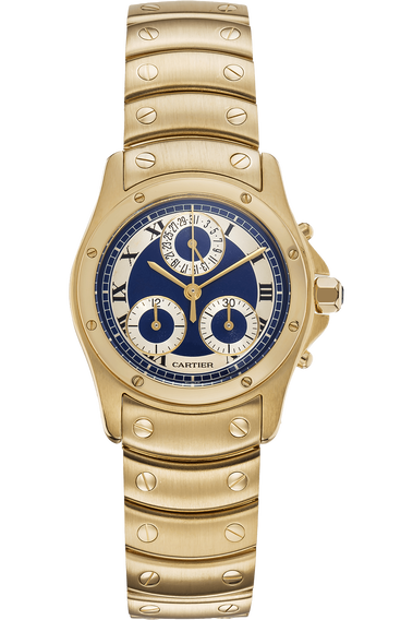 Santos Ronde Chronograph Yellow Gold Quartz