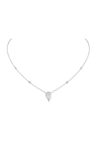 Fiery Pendant 0.10CT in White Gold