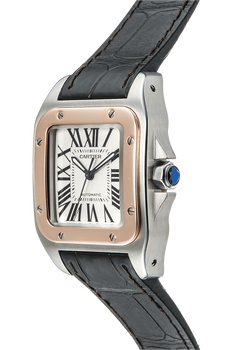 Santos 100 Rose Gold and Stainless Steel Automatic