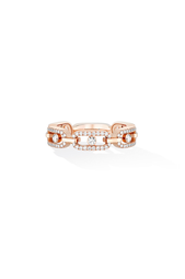 Move Link Multi Pavé Ring in Pink Gold Size 54