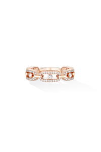 Pavé Diamond Ring Move Uno in Pink Gold