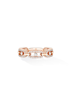 Pav&eacute; Diamond Ring Move Uno in Pink Gold