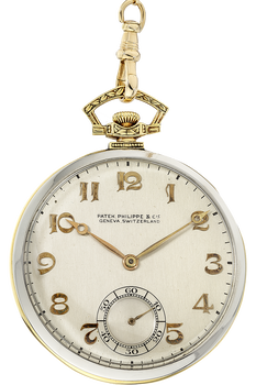 Pocket Watch Circa 1920's Platinum and Yellow Gold Manual