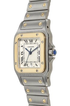 Santos Galbee Yellow Gold and Stainless Steel Quartz