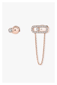 Move Uno Chain and Stud Earrings in Pink Gold