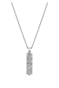Brevetto 3-row Multi Size Pendant in White Gold