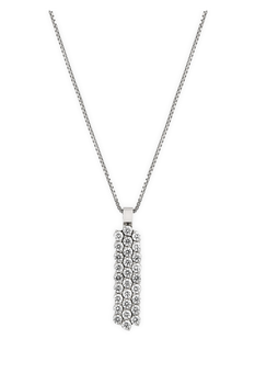 Brevetto 3-row Multi Size Pendant in White Gold