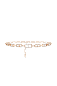 Move Uno diamond choker necklace in pink gold
