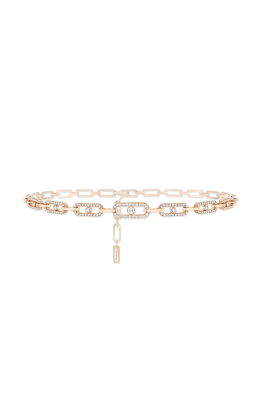Move Uno diamond choker necklace in pink gold