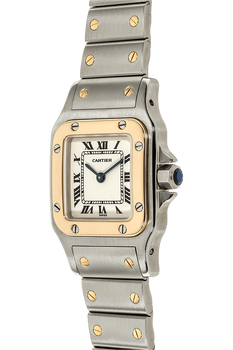 Santos Galbee Yellow Gold and Stainless Steel Quartz
