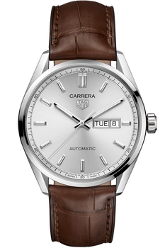 Carrera Calibre 5 Automatic Silver Leather Watch