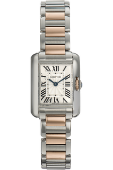 Tank Anglaise Rose Gold and Stainless Steel Quartz