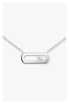 Move Uno Necklace in White Gold