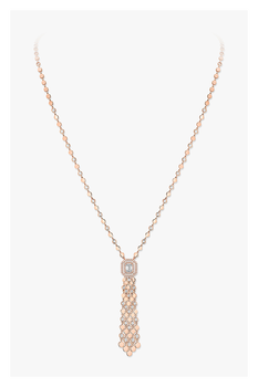 D-Vibes Tassel Necklace in Pink Gold
