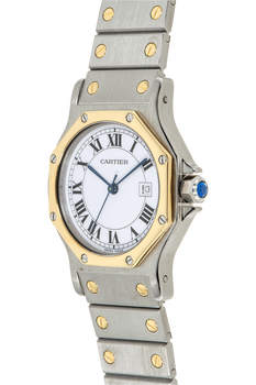 Santos Yellow Gold and Stainless Steel Quartz