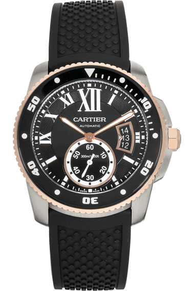 Calibre De Cartier Diver Rose Gold and Stainless Steel Automatic