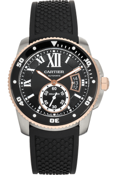Calibre De Cartier Diver Rose Gold and Stainless Steel Automatic