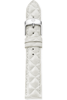 18MM White Quilted Strap