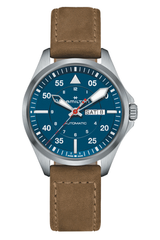 Khaki Aviation Pilot Day Date Auto -  Air-Glaciers Edition
