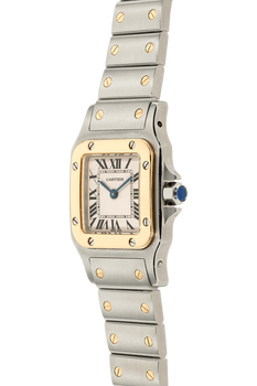 Santos Galbee Yellow Gold and Stainless Steel Quartz
