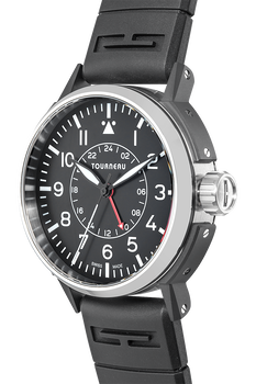 TNY 44mm Aviator GMT in Stainless Steel and DLC