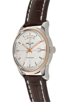 Transocean Day &amp; Date Rose Gold and Stainless Steel Automatic