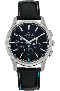 Blue Primero Captain Chronograph Stainless Steel Automatic