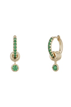 Zahra Emerald Hoop Earrings