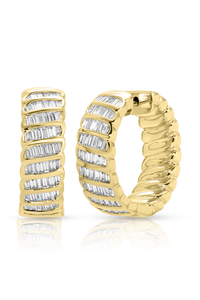 Baguette Diamond Zoe Hoops