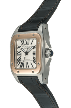 Santos 100 Rose Gold and Stainless Steel Automatic