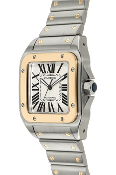 Santos 100 Yellow Gold and Stainless Steel Automatic