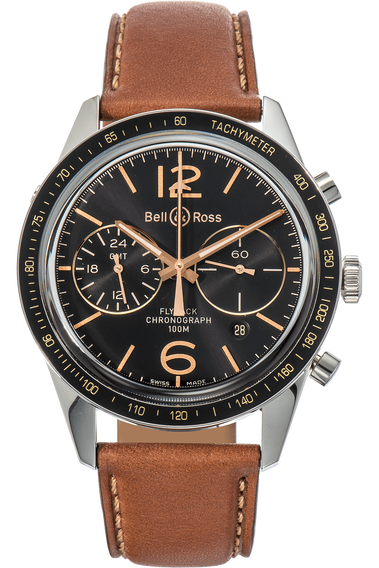 BR 126 Sport Heritage GMT &amp; Flyback Stainless Steel Automatic