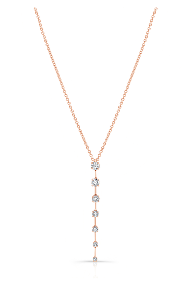 Bar Pendant in Pink Gold