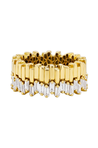 Golden Midi Stacker Diamond Eternity Band