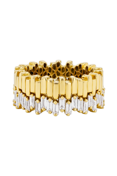 Golden Midi Stacker Diamond Eternity Band