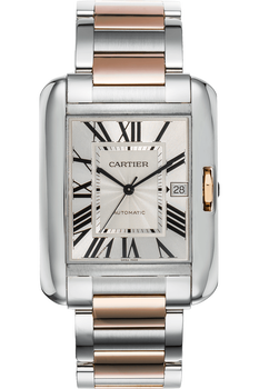 Tank Anglaise XL Rose Gold and Stainless Steel Automatic