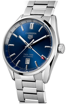 Carrera Calibre 7 Twin Time Automatic Blue Steel Watch