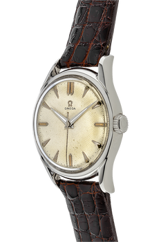 Round Circa 1950s Stainless Steel Manual