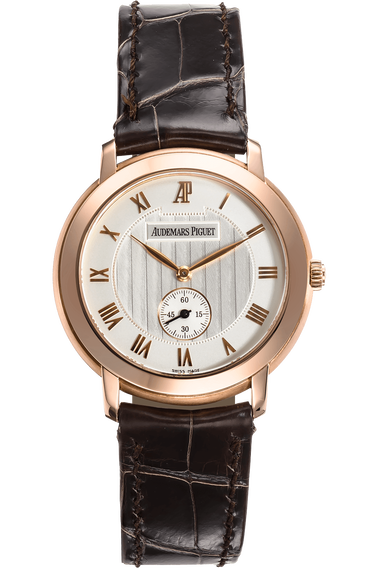 Audemars Piguet Rose Gold Leather Strap With Roman Numerals Pre