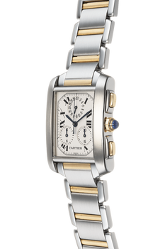 Tank Francaise Chronograph Yellow Gold and Stainless Steel Quartz