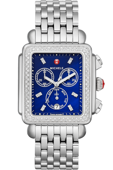 MICHELE Deco XL Navy Diamond Dial MW06Z01A1956